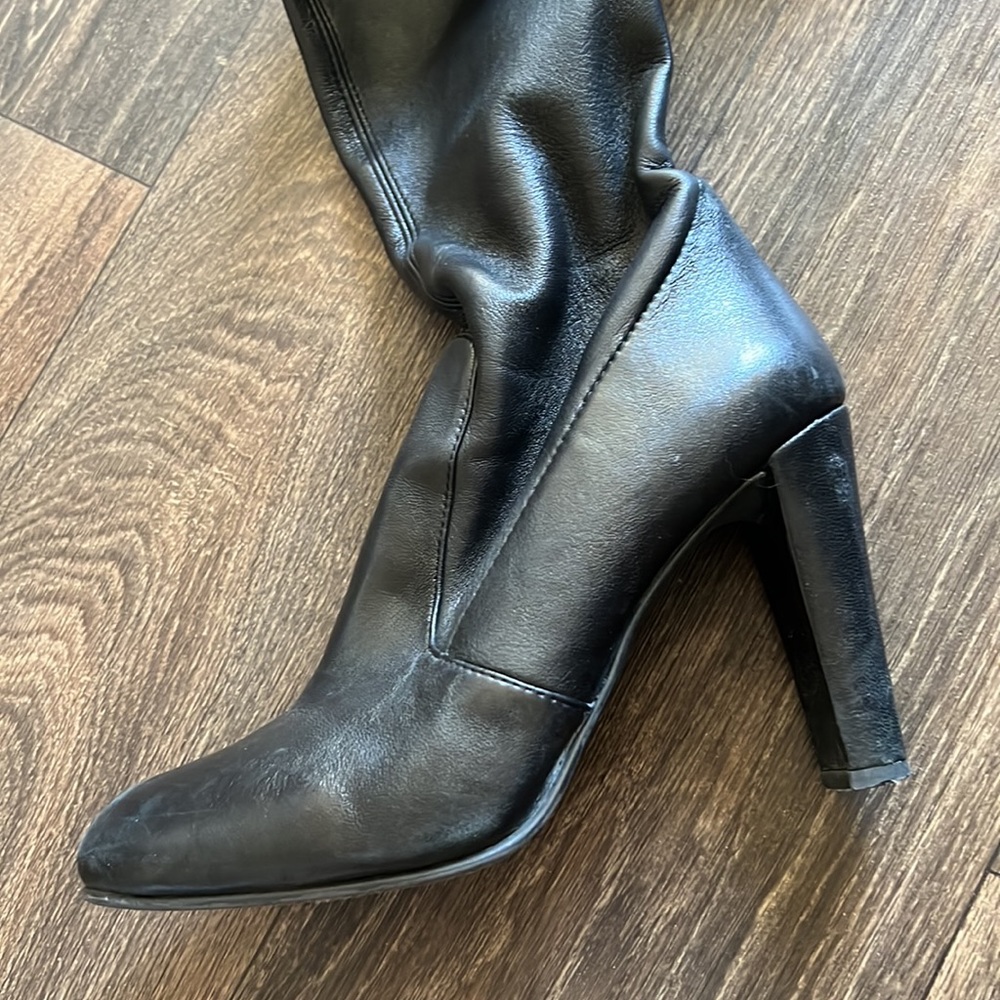 Stuart Weitzman Black Heeled Boots - Picture 3 of 9